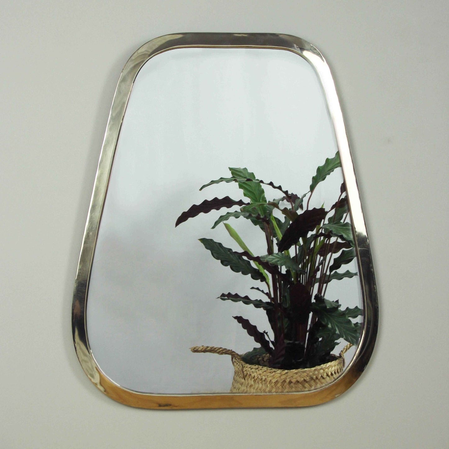 Silver Brass Marrakech Trapezoid Mirror - Artisan Stories