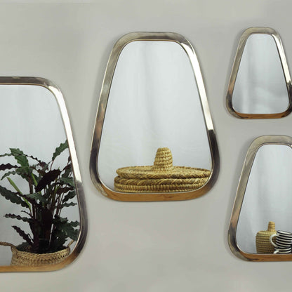 Silver Brass Marrakech Trapezoid Mirror - Artisan Stories