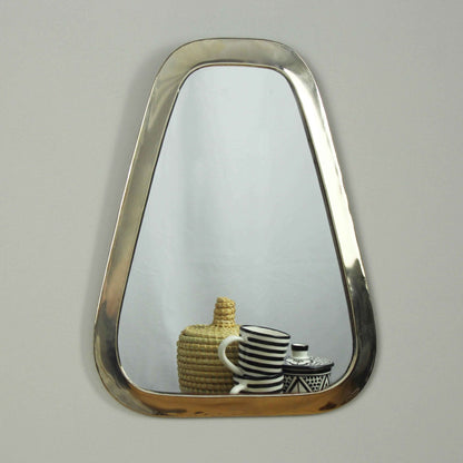 Silver Brass Marrakech Trapezoid Mirror - Artisan Stories