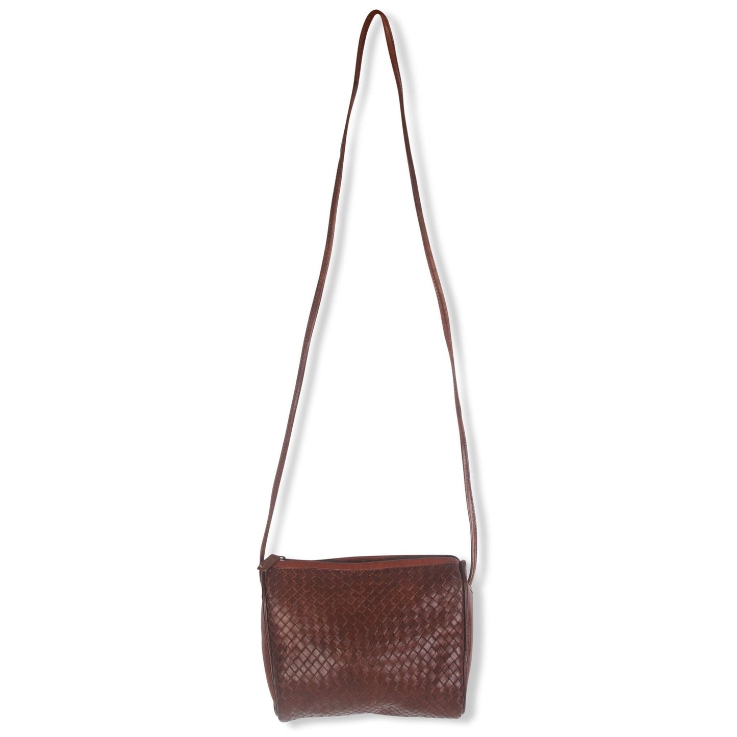 Simone Leather Woven Crossbody handbag light brown - Artisan Stories