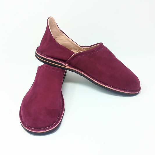 Unisex Leather Suede Slipper Thick Sole