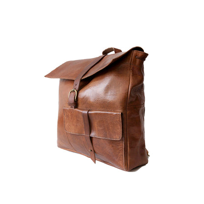 Square Backpack -Tan-ISMAD LONDON