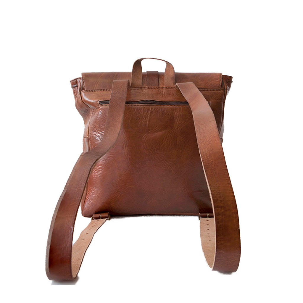 Square Backpack -Tan-ISMAD LONDON