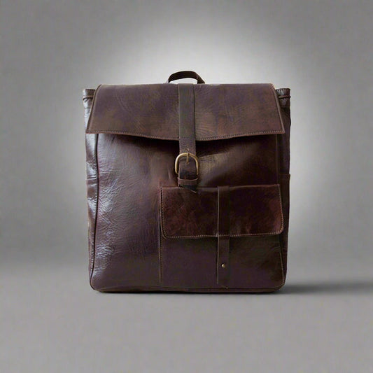 Square Backpack -Chocolate-ISMAD LONDON