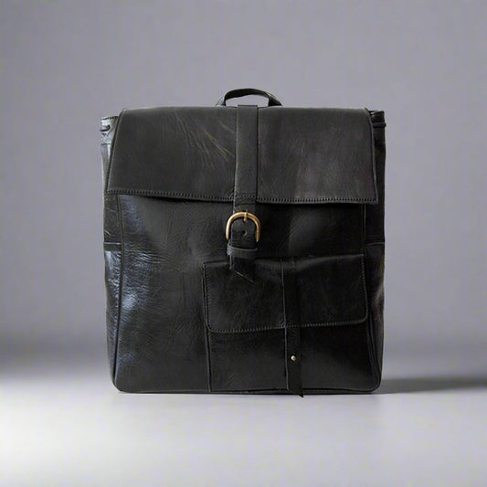 Square Backpack - Black - Artisan Stories