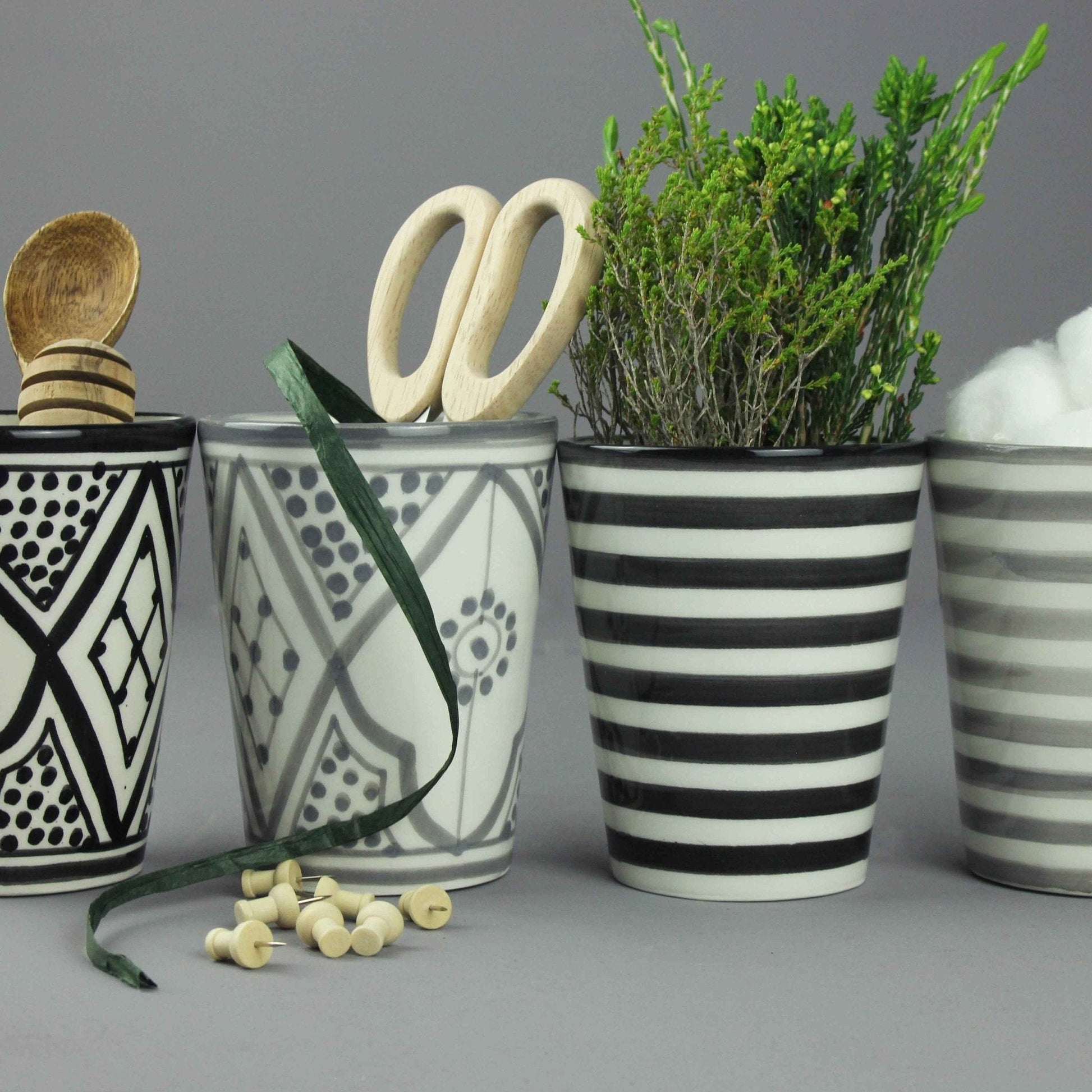 Striped Ceramic Cup - Artisan Stories