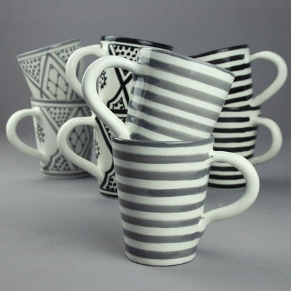 Striped Ceramic Mug - Artisan Stories