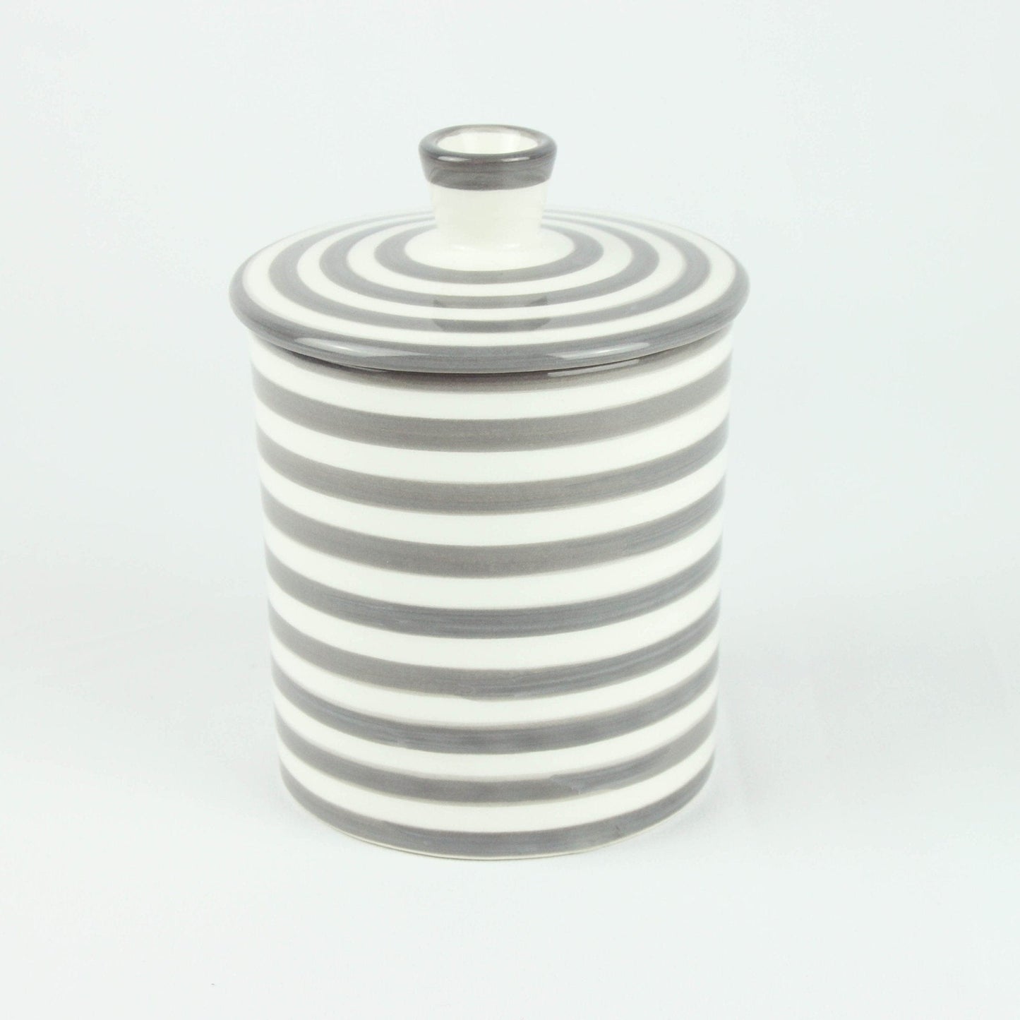 Striped Ceramic Storage Pot - Artisan Stories