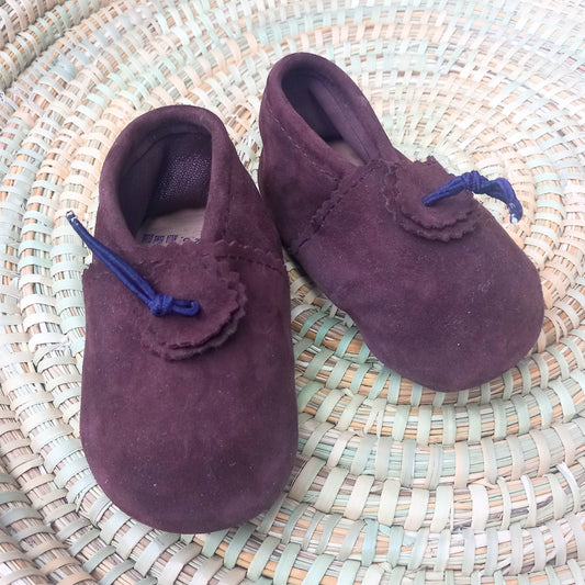 Suede Baby Slippers - Chocolate - Artisan Stories