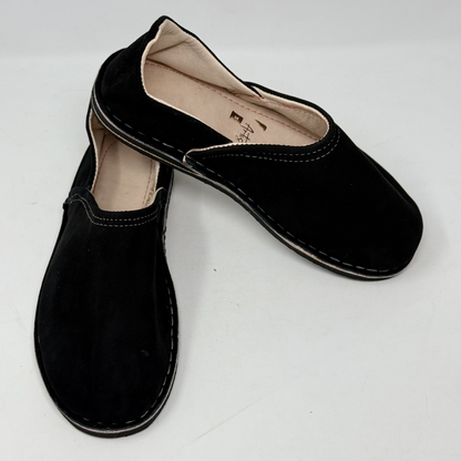 Unisex Leather Suede Slipper Thick Sole