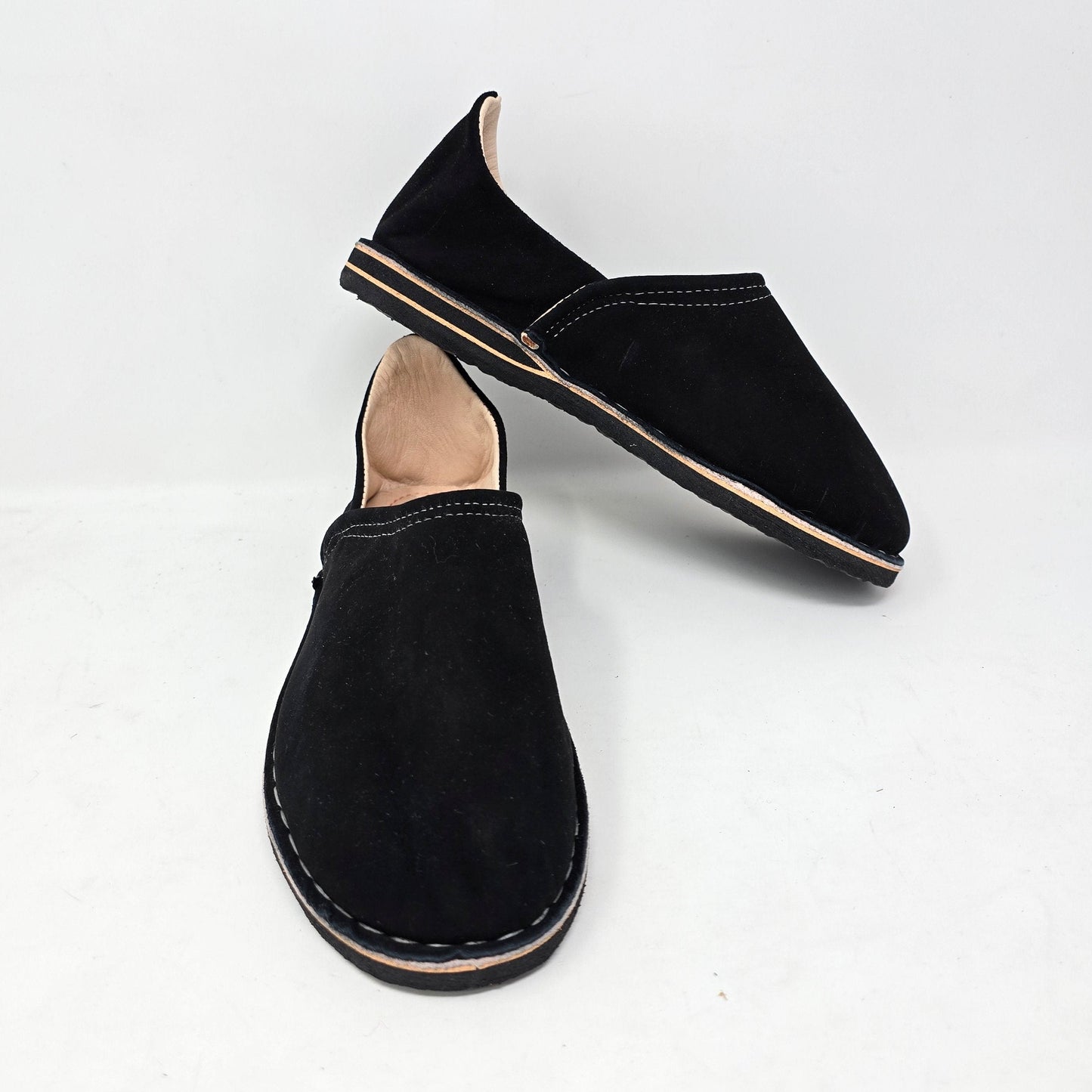 Unisex Leather Suede Slipper Thick Sole