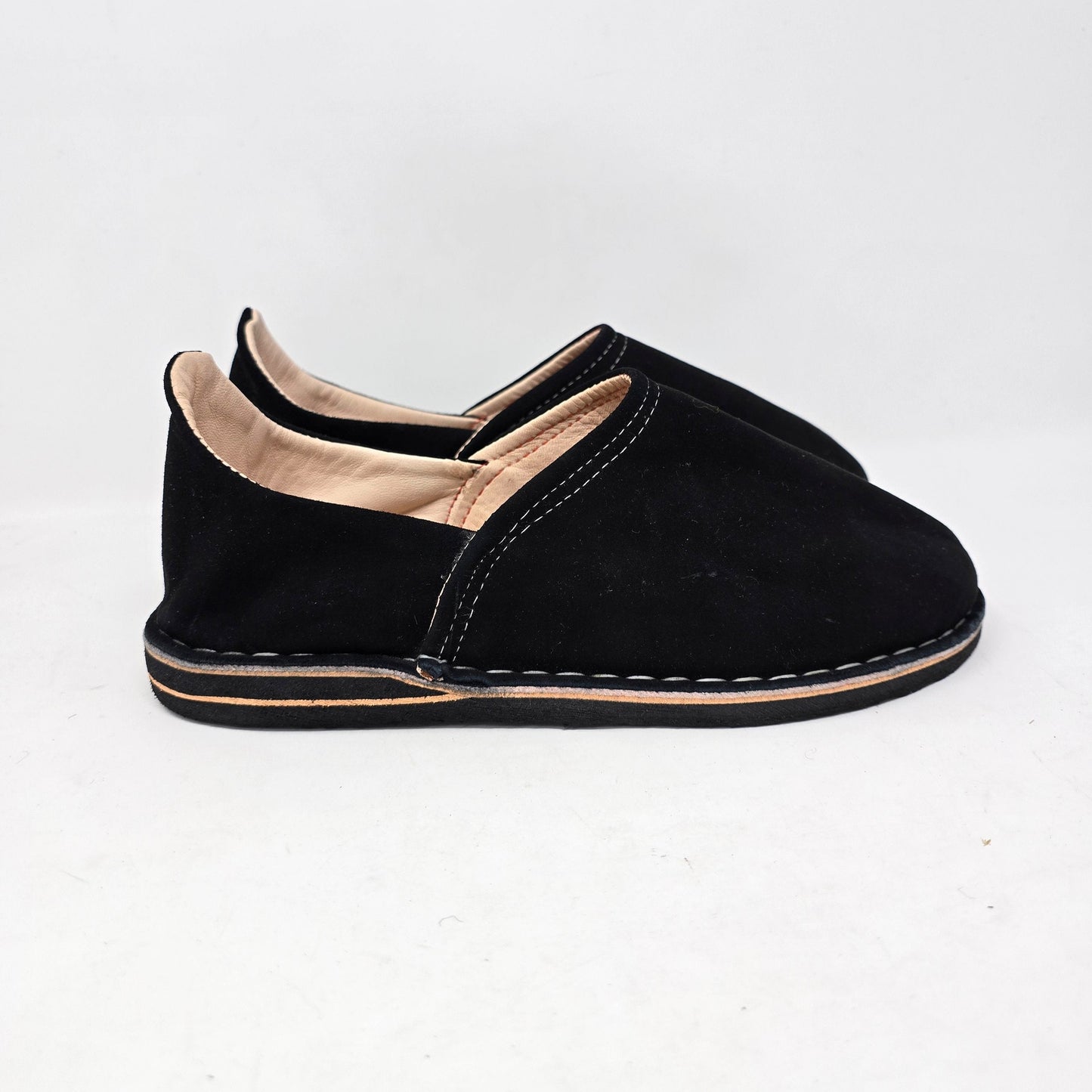 Unisex Leather Suede Slipper Thick Sole