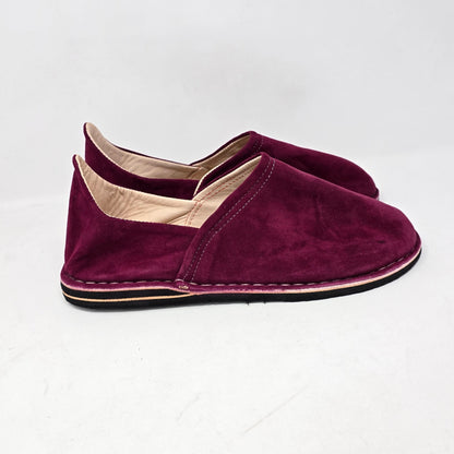 Unisex Leather Suede Slipper Thick Sole