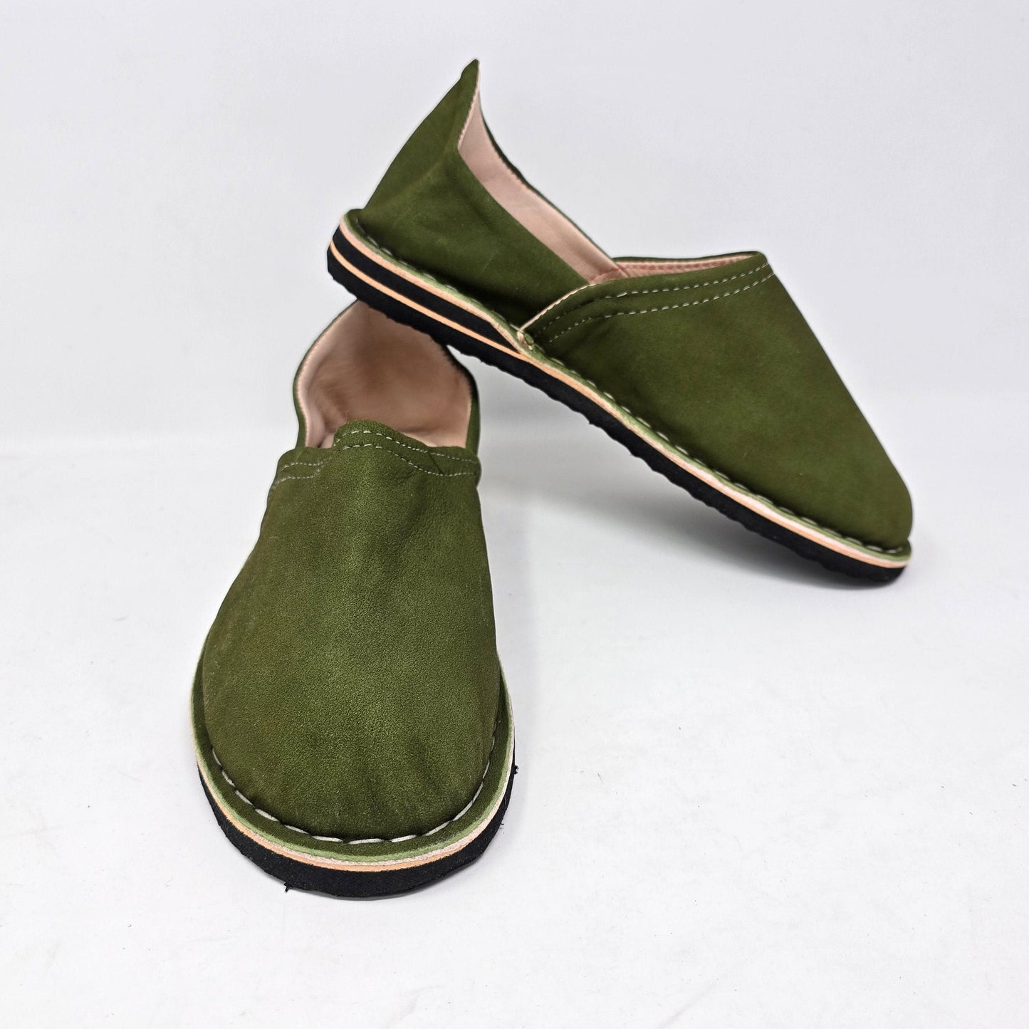 Unisex Leather Suede Slipper Thick Sole