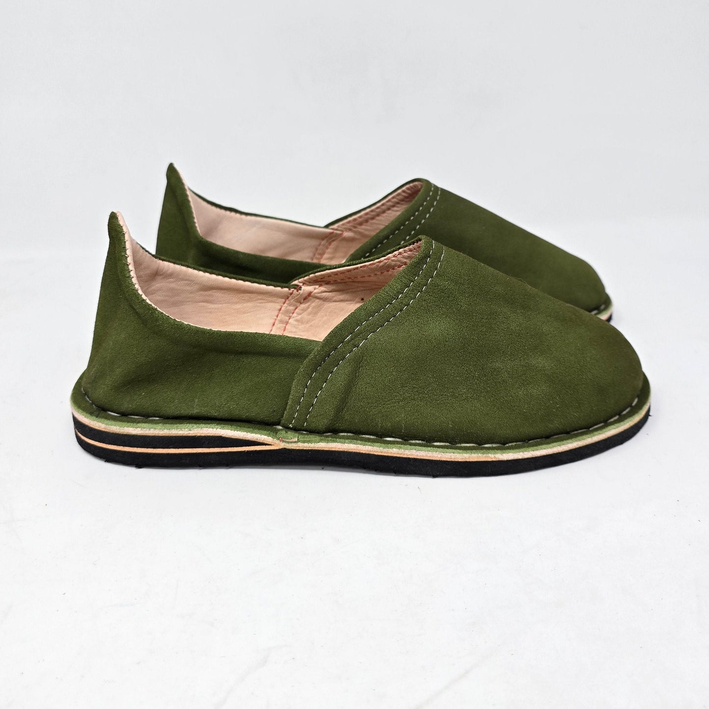 Unisex Leather Suede Slipper Thick Sole