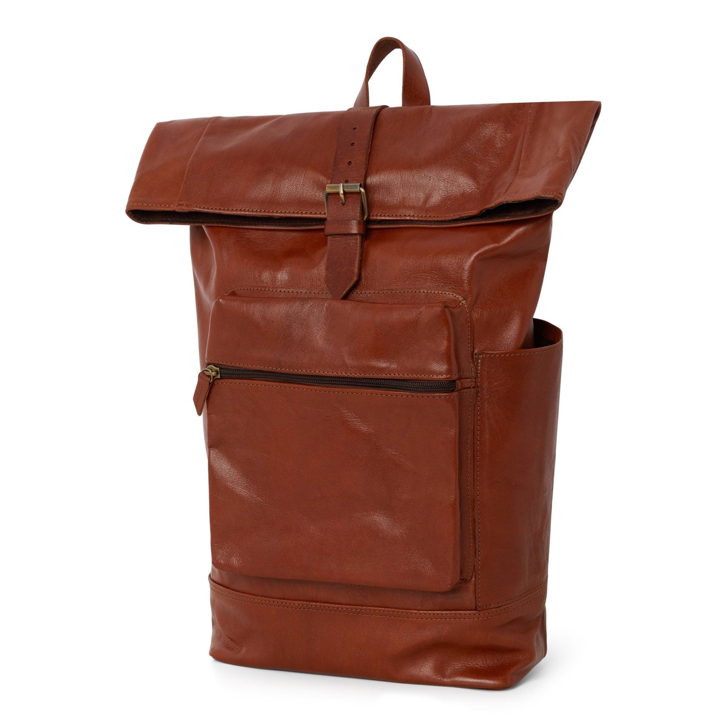 Tan Men Leather Backpack - Artisan Stories