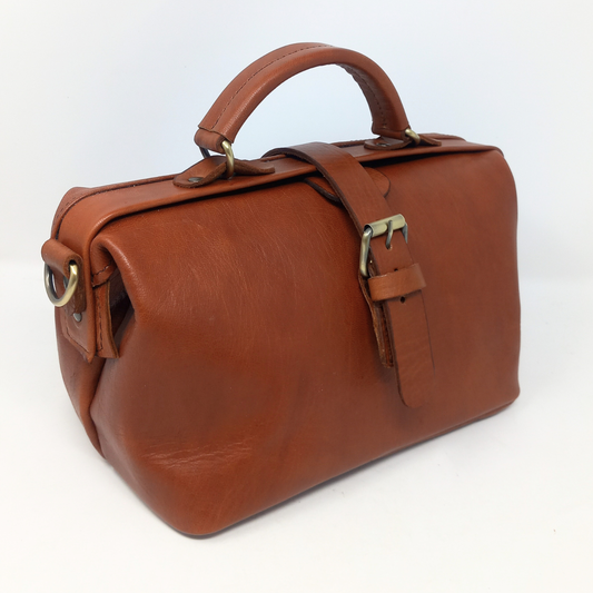 Light Brown Small Leather Doctors Bag