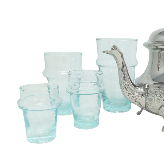 Tea Serving Moroccan Drinking Glasses Recycled Glass - Artisan Stories