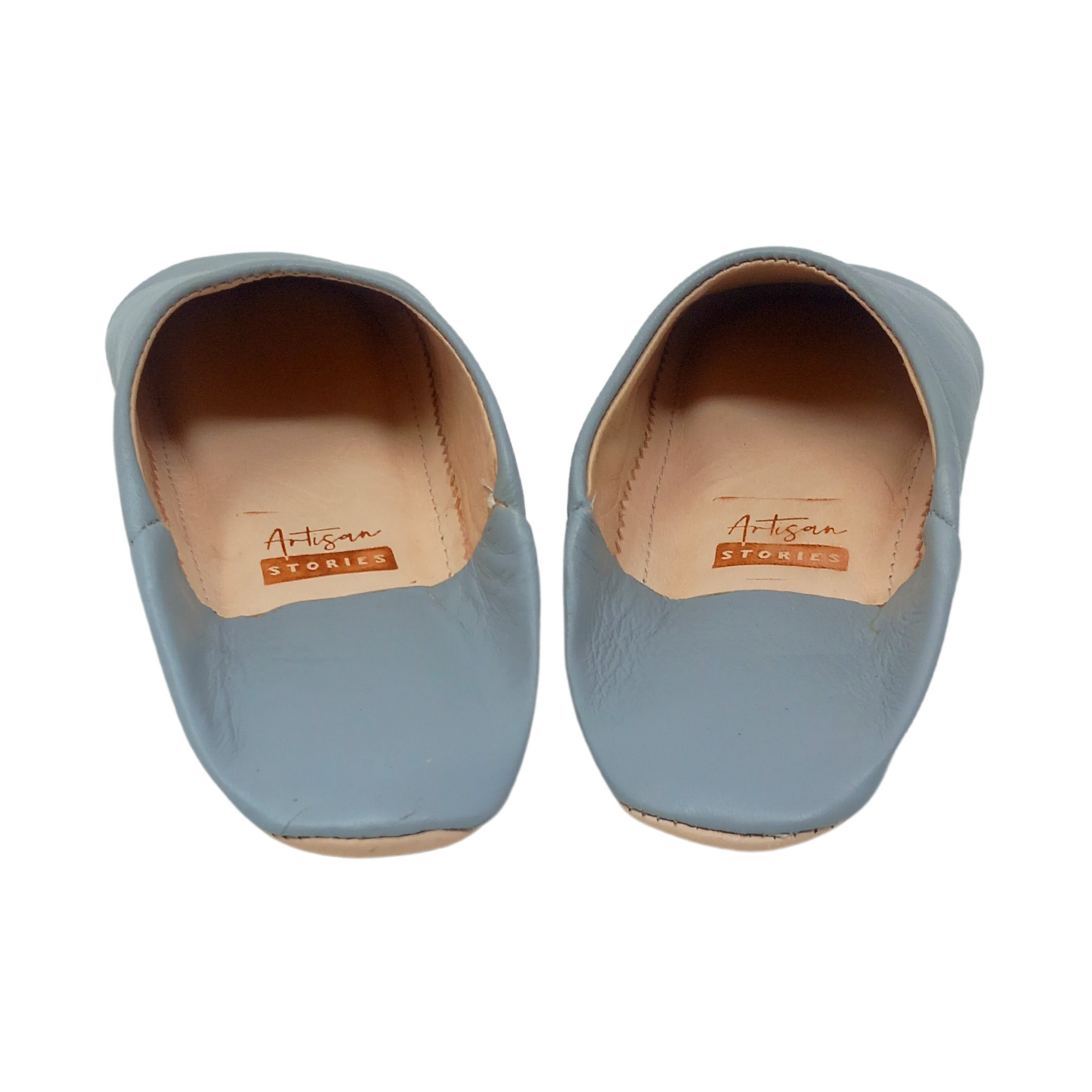 Women's leather slippers Light Grey