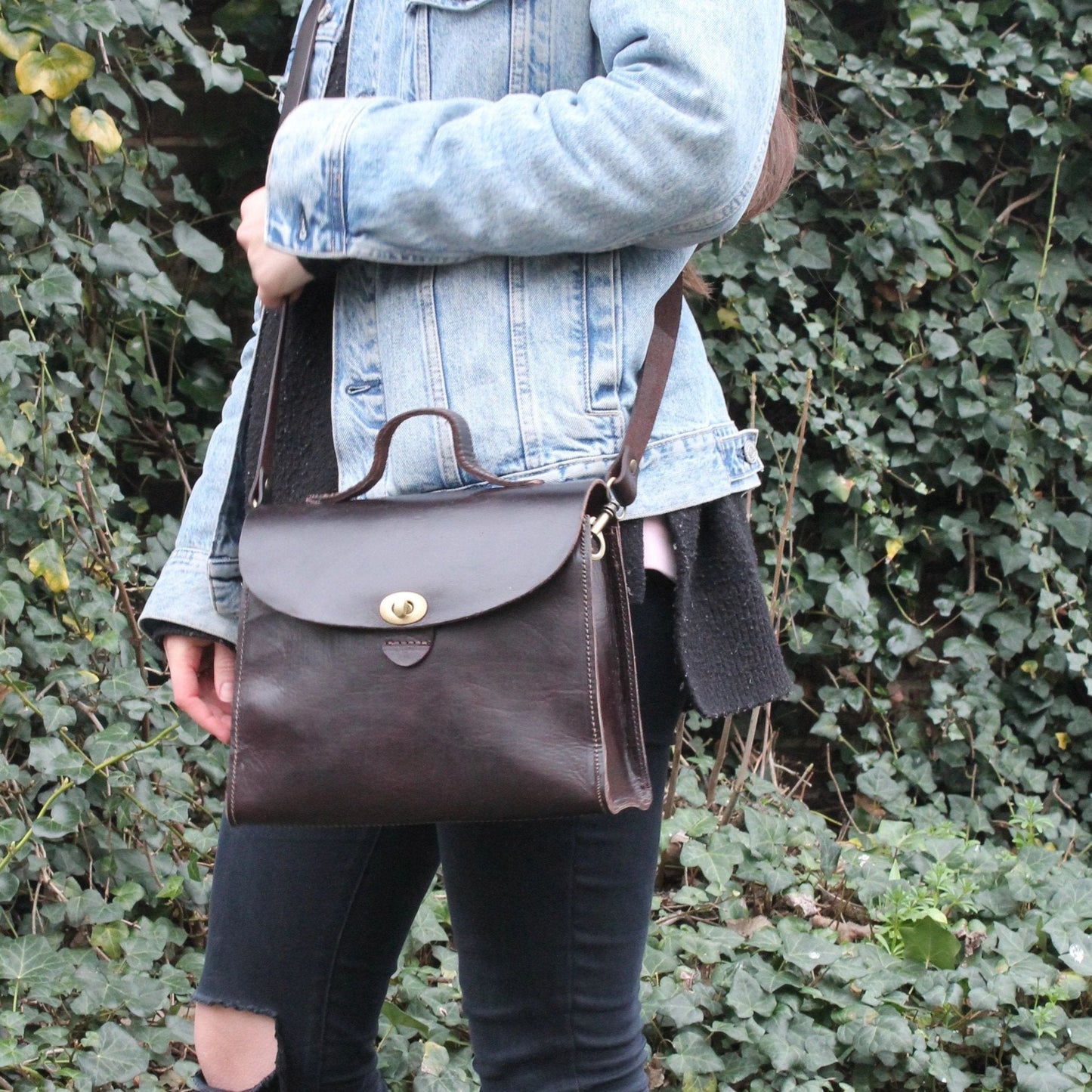 Vicky Dark Brown Leather Handbag - Artisan Stories