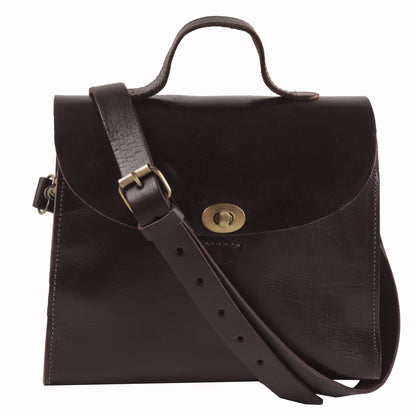 Vicky Dark Brown Leather Handbag - Artisan Stories