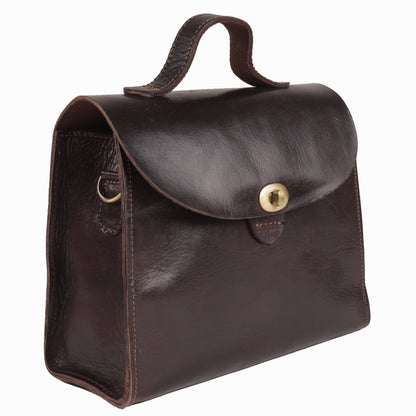 Vicky Dark Brown Leather Handbag - Artisan Stories