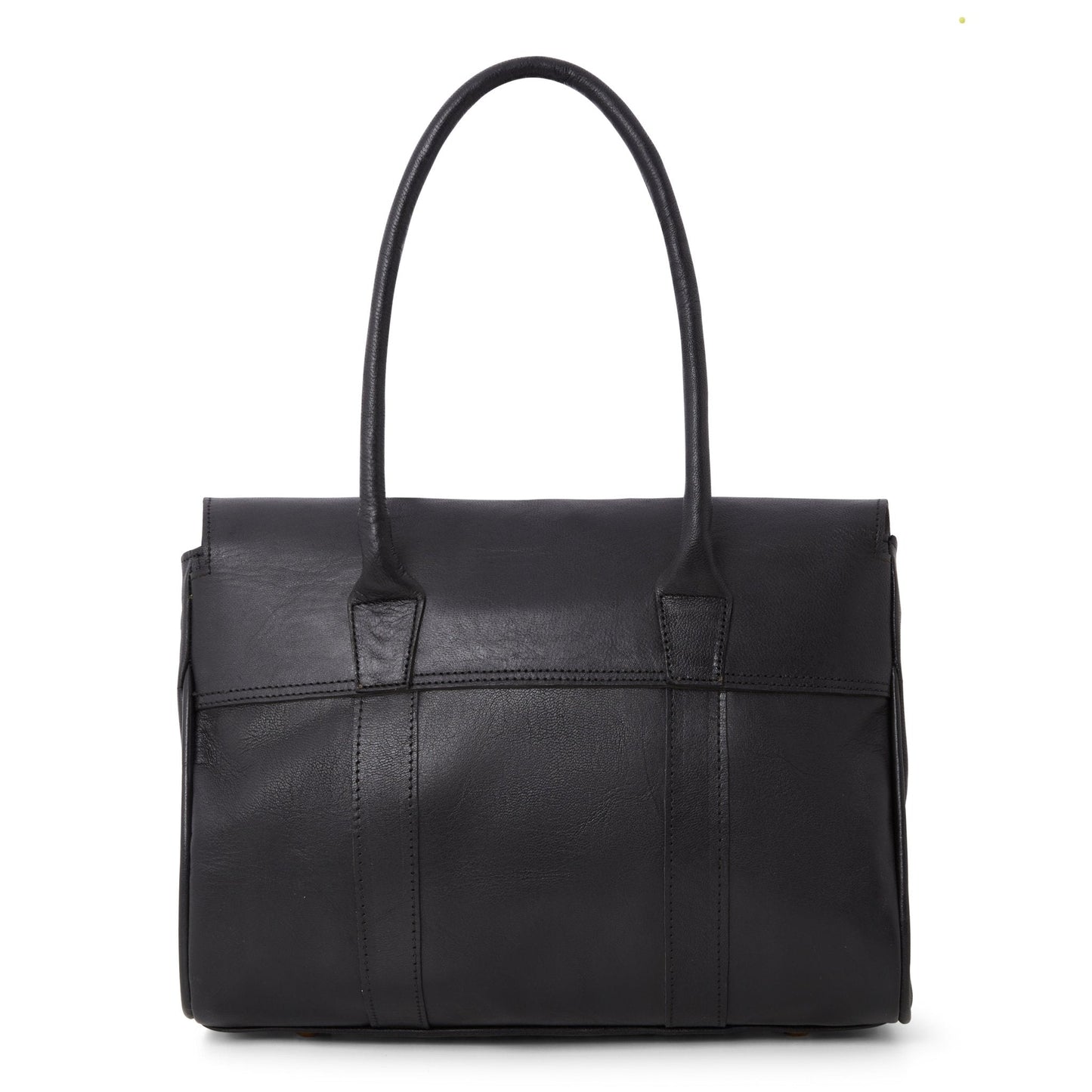 Women's Leather Tote Handbag Black - Artisan Stories