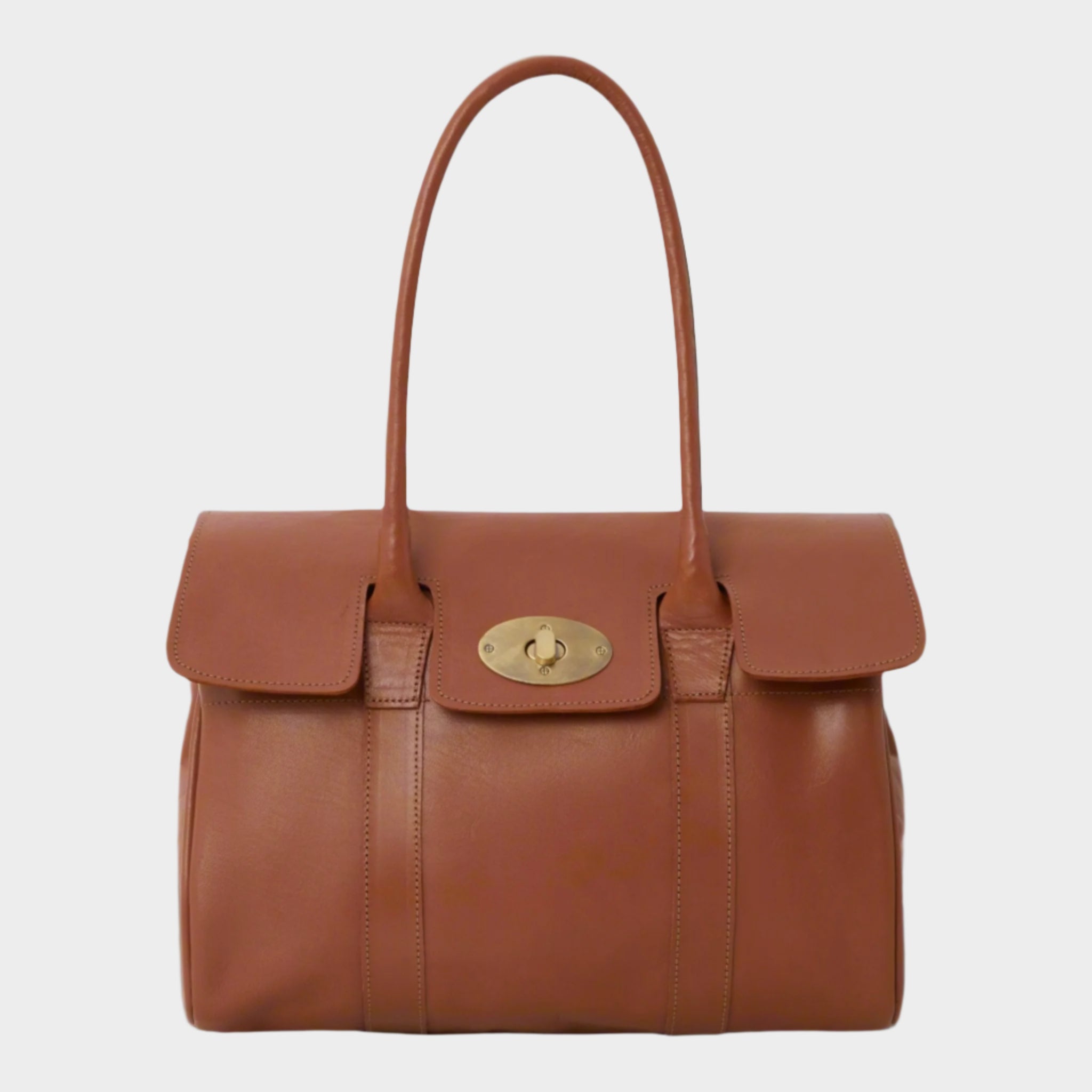 Women's Leather Tote Handbag Light Brown - Artisan Stories